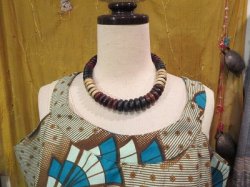 画像1: WOOD BEADS チョーカー（PARIS－WOOD)