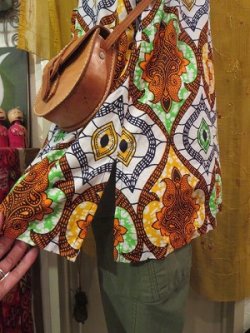 画像7: アフリカンバティック　フリル　ブラウス（PARIS-AFBS)