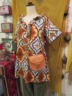 画像3: アフリカンバティック　フリル　ブラウス（PARIS-AFBS)