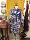 african batik design シャツ ワンピース（PARIS-AFSOP)