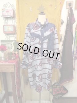 画像1: african batik design シャツ ワンピース（PARIS-AFSOP)