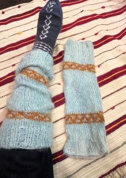 画像2: Dharamsala　手編み　leg warmer(DM-LEGG)