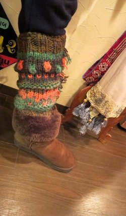 画像2: hand knitting leg warmer(MANA-LEGG)
