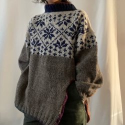 画像4: ノルディック風　リメイク　カーディガン（MANA-KNIT16）