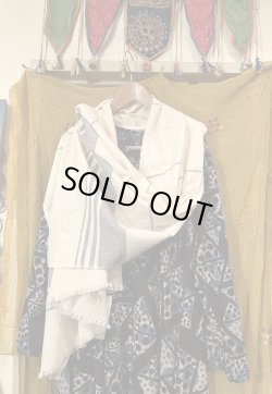 画像1: Khadi cotton ショール（KHADI-1）W