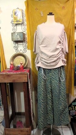 画像1: ajurakh cotton バギーパンツ（AJ-BGPT５）