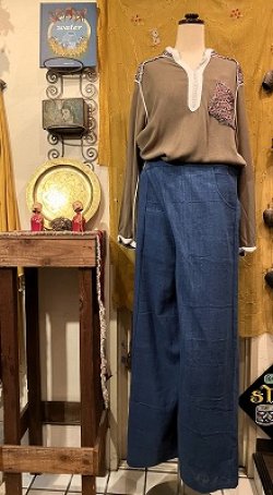 画像1: organic cotton wrap pants(INK-ORPT)