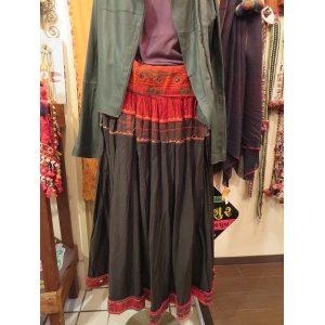 画像: kutch vintage ミラーワーク　コットンスカート（I-KU-RSKK)