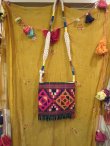 画像1: vintage manali Wool リメイク　ショルダーBAG（M-RBAG2)