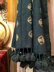 画像2: kutch shibori indigo shawl(IN-KUSHI)