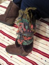 画像: hand knitting leg warmer(MANA-LEGG)