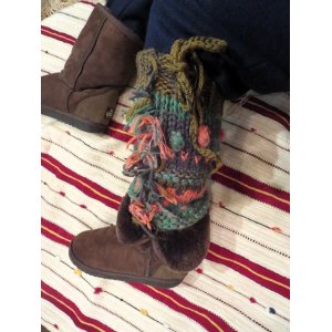 画像: hand knitting leg warmer(MANA-LEGG)