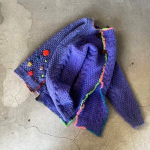 画像: ニット　リメイク　カーデ（MANA-KNIT11）