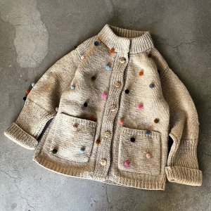 画像: Hand knitting Wool カーディガン（MANA-KNIT15）