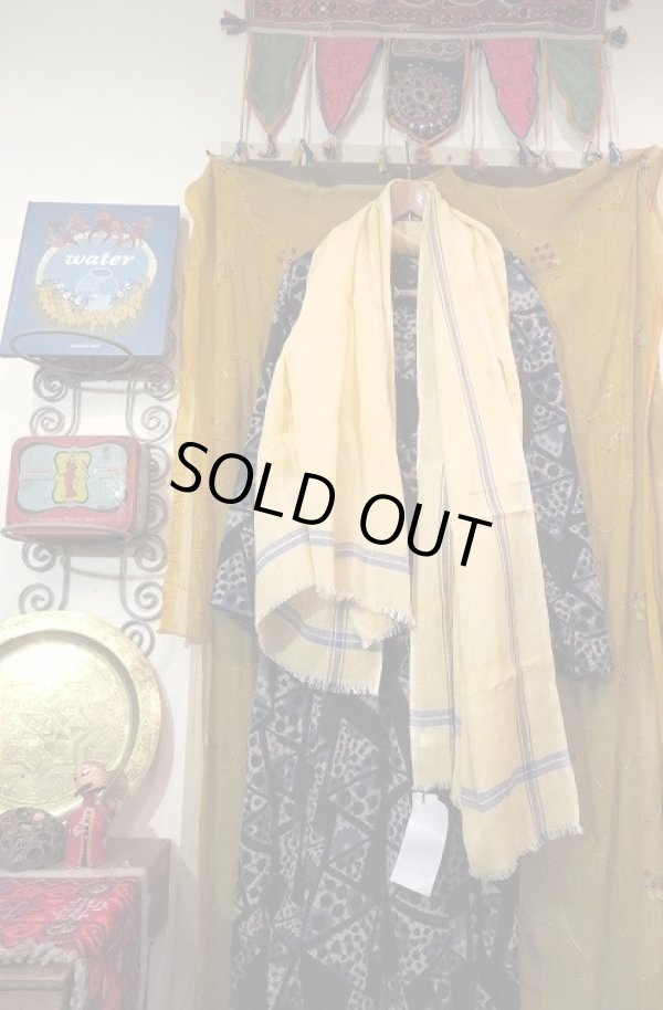 画像1: Khadi cotton ショール（KHADI-1）Y