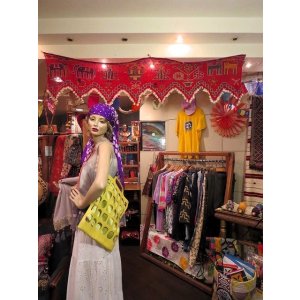 画像: gujarat vintage cotton knit wallhanging(I-GJ-WALLHAN3)