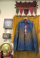 画像: marimekko　vintage ストライプ　グラデーション　シャツ（USED-STST)