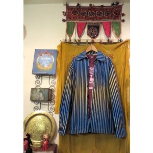 画像: marimekko　vintage ストライプ　グラデーション　シャツ（USED-STST)