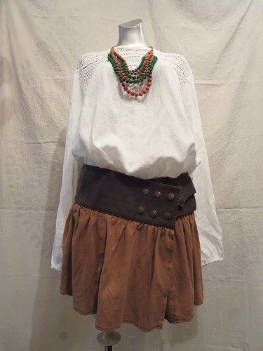 画像2: ソフトスエード　ポケット付き　巻きスカート（I-DEL-PSK1)