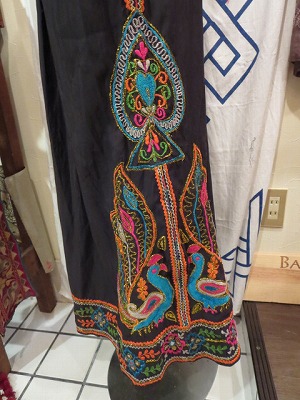 画像: サイド刺繍　フォークロア　ジプシー　ロングスカート（I-GJ-GSK1)