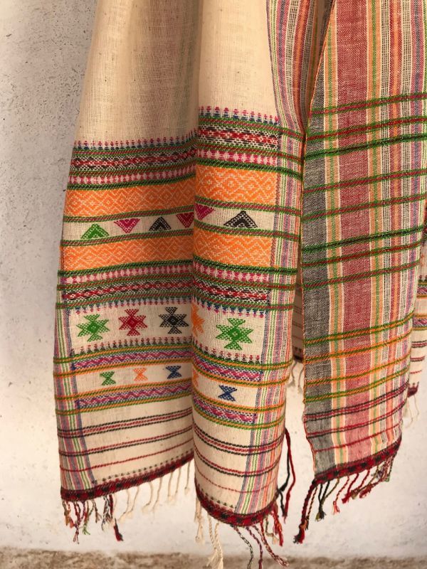 画像3: kutch cotton オリジナル　手織りショール（I-BJSL)