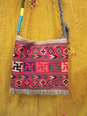 画像4: vintage manali Wool リメイク　ショルダーBAG（M-RBAG1)