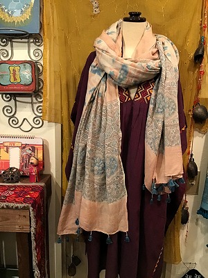 画像1: ajurakh WOOL / SILK ショール（SUFI-AJU1)