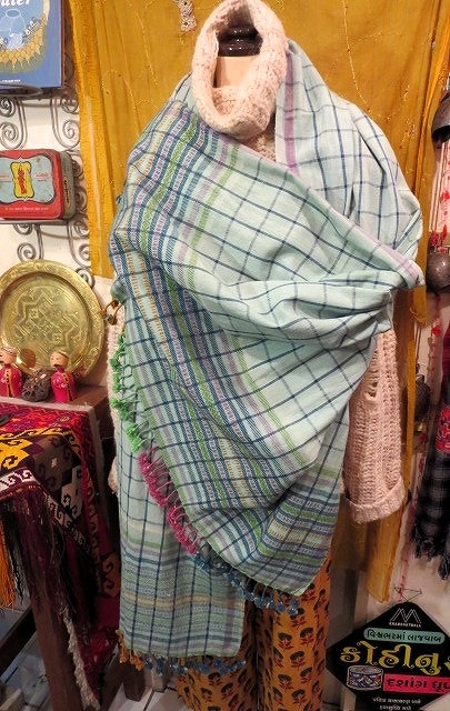 画像1: kala organic cotton dupatta(KALA-OCO1)GR