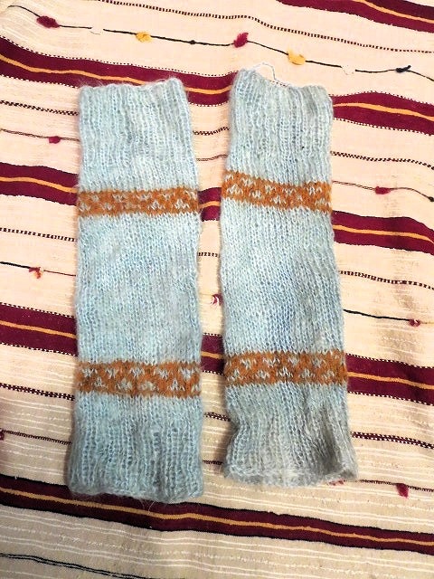 画像1: Dharamsala　手編み　leg warmer(DM-LEGG)